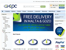 Tablet Screenshot of epc.com.mt